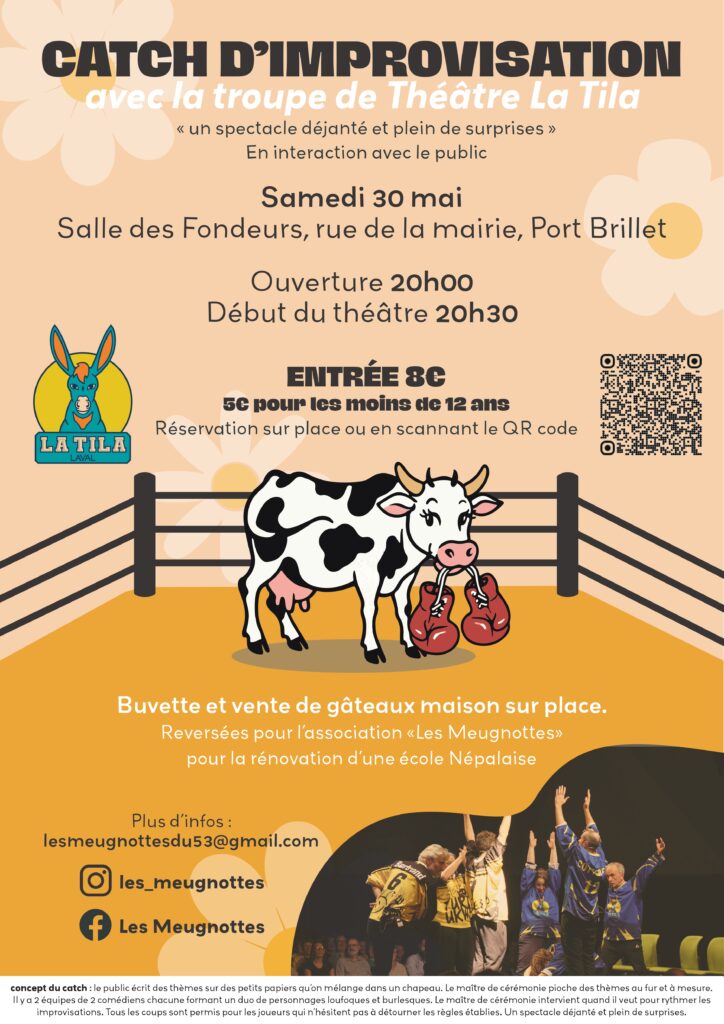 Les meugnottes Port Brillet 30 mai Catch d'improvisation TILA Théâtre