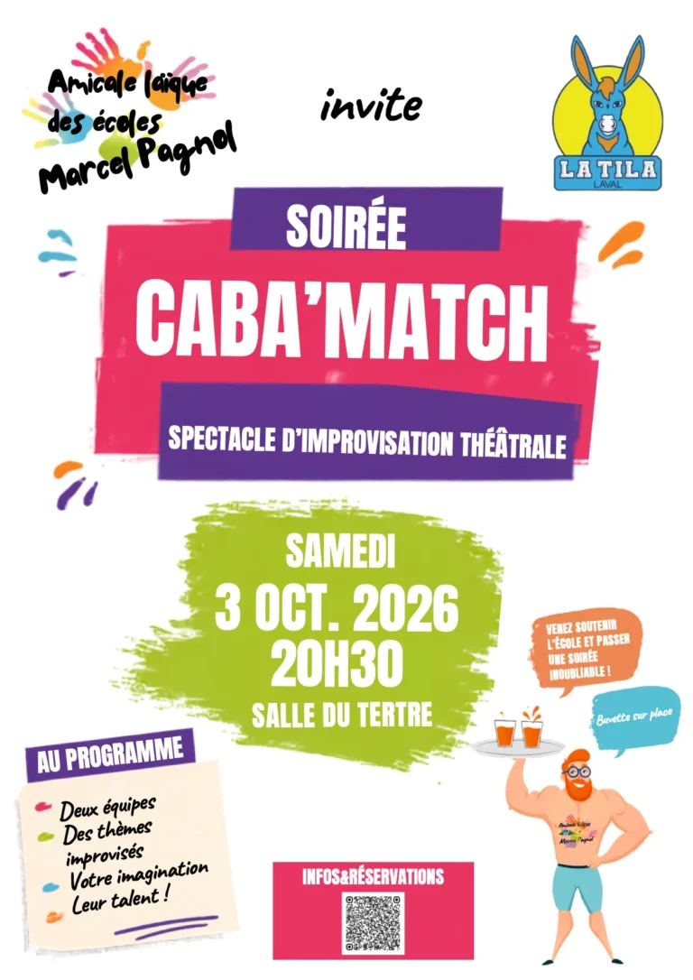 TILA Laval Caba Match 3 octobre 2026 salle du Tertre Théâtre d'improvisation